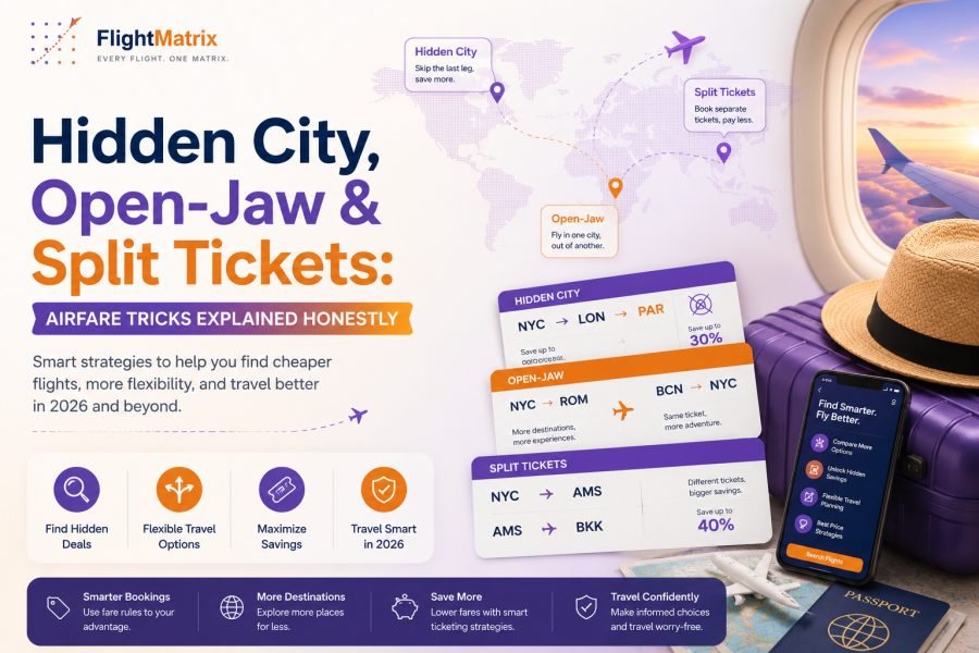 Hidden-city, open-jaw and split tickets: airfare tricks explained honestly